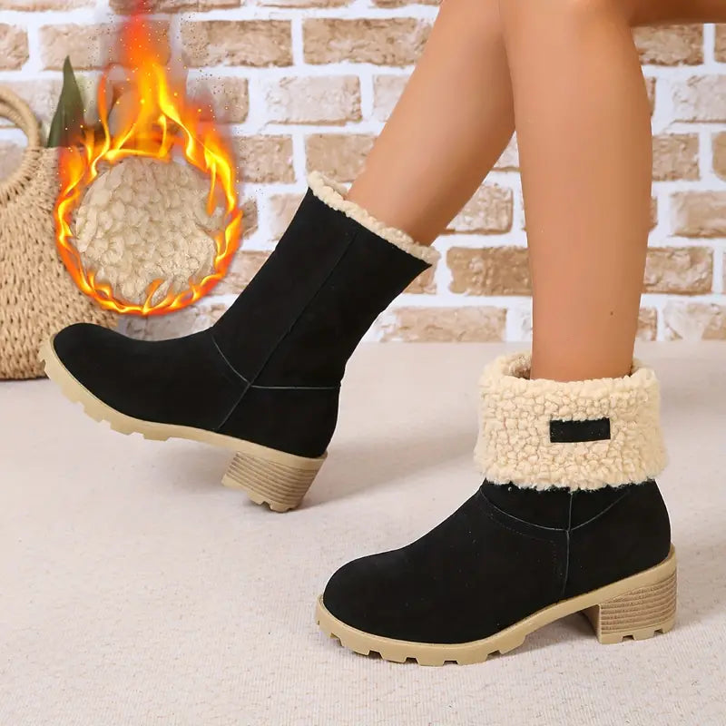 BRIERFIELD™ PLUSH LINED CHUNKY HEEL WINTER BOOTS