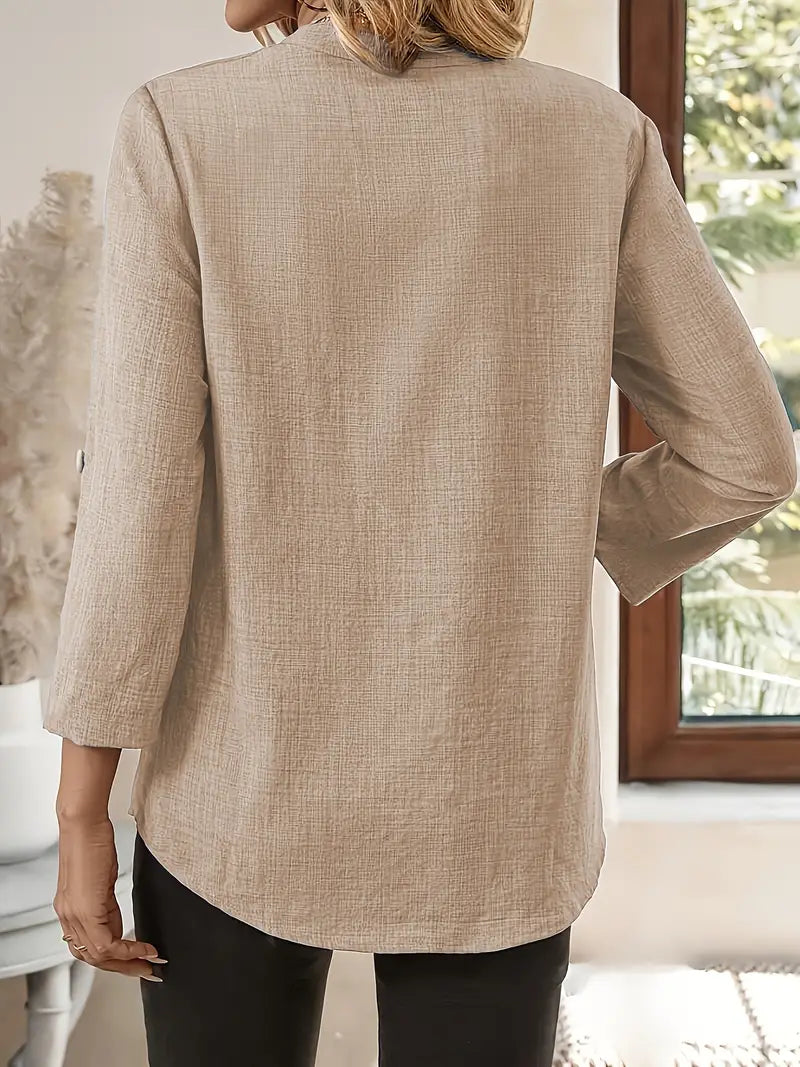 LIVIA™ V-NECK BLOUSE