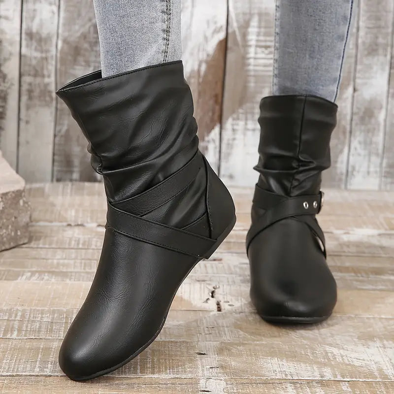 HAMILTON™ WATERPROOF ROUND TOE ORTHOPEDIC ANKLE BOOTS
