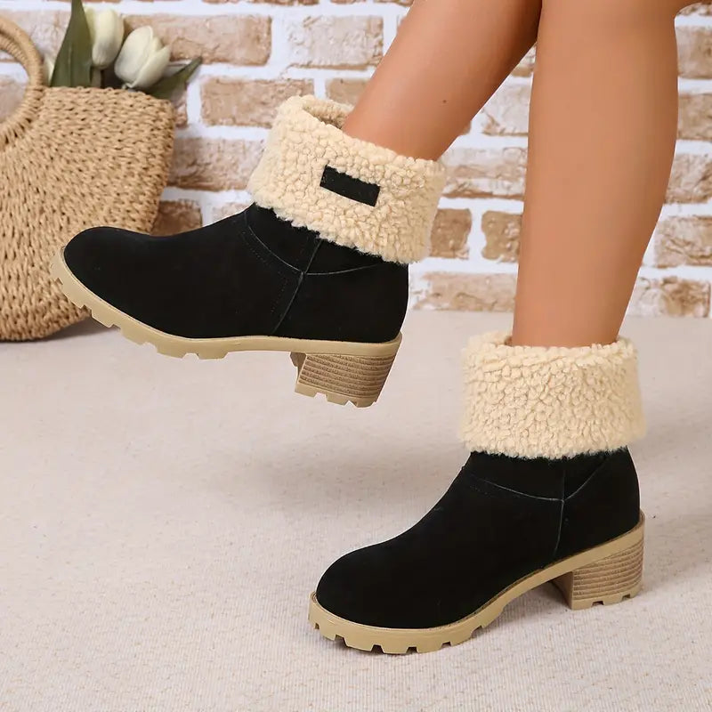 BRIERFIELD™ PLUSH LINED CHUNKY HEEL WINTER BOOTS