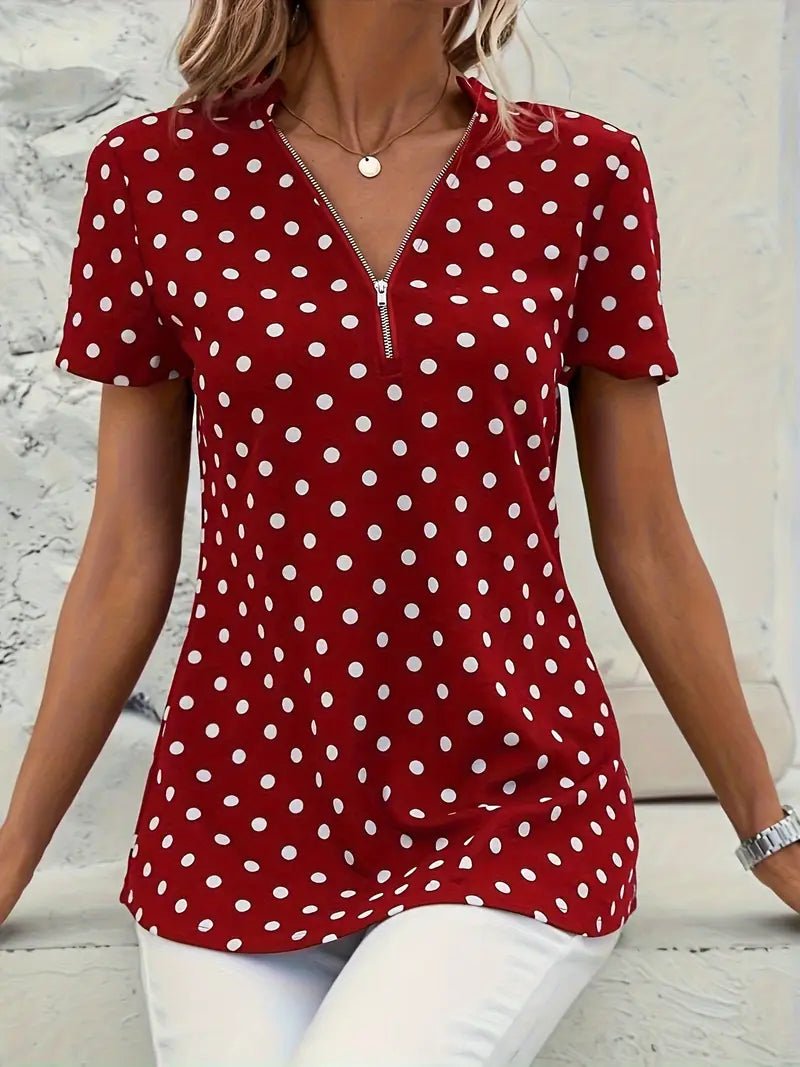 AURORAâ„¢ POLKA DOT BLOUSE