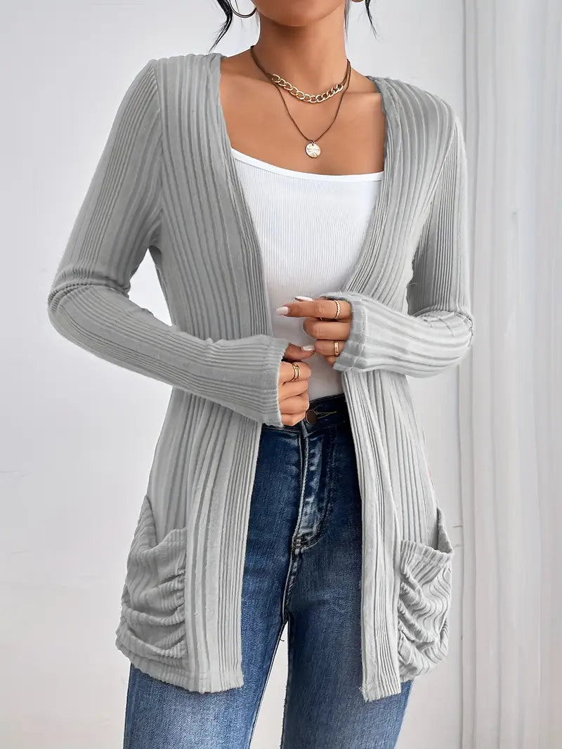 ZOEY™ RIBBED CARDIGAN