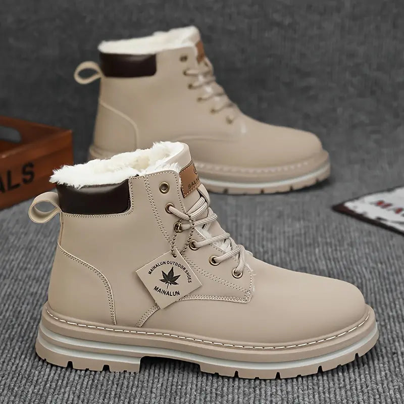 GLENHAVEN™ PLUSH LINED MOTORCYCLE STYLE WINTER BOOTS