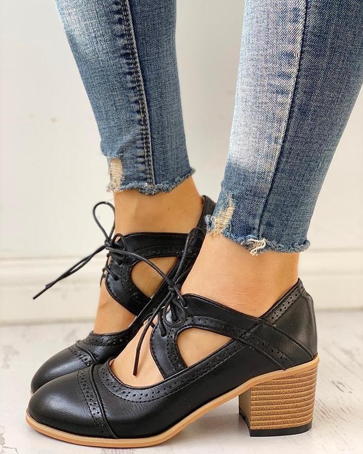 FLORA™ WOMEN'S CHUNKY HEELS SHOES FOR SPRING