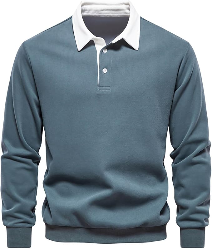 ATLAS™ LONG-SLEEVE BUTTON COLLAR PULLOVER