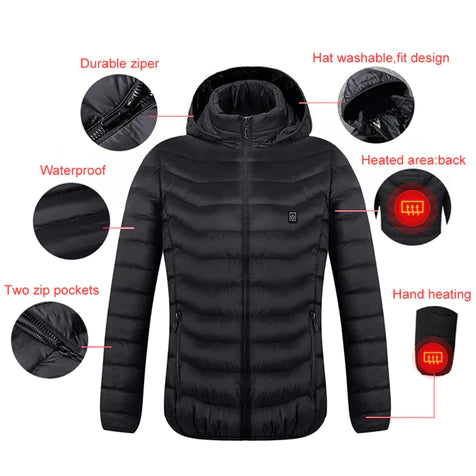 HEATJACKET⢠- ELECTRICALLY HEATED DOWN JACKET WITH HEATING CABLES