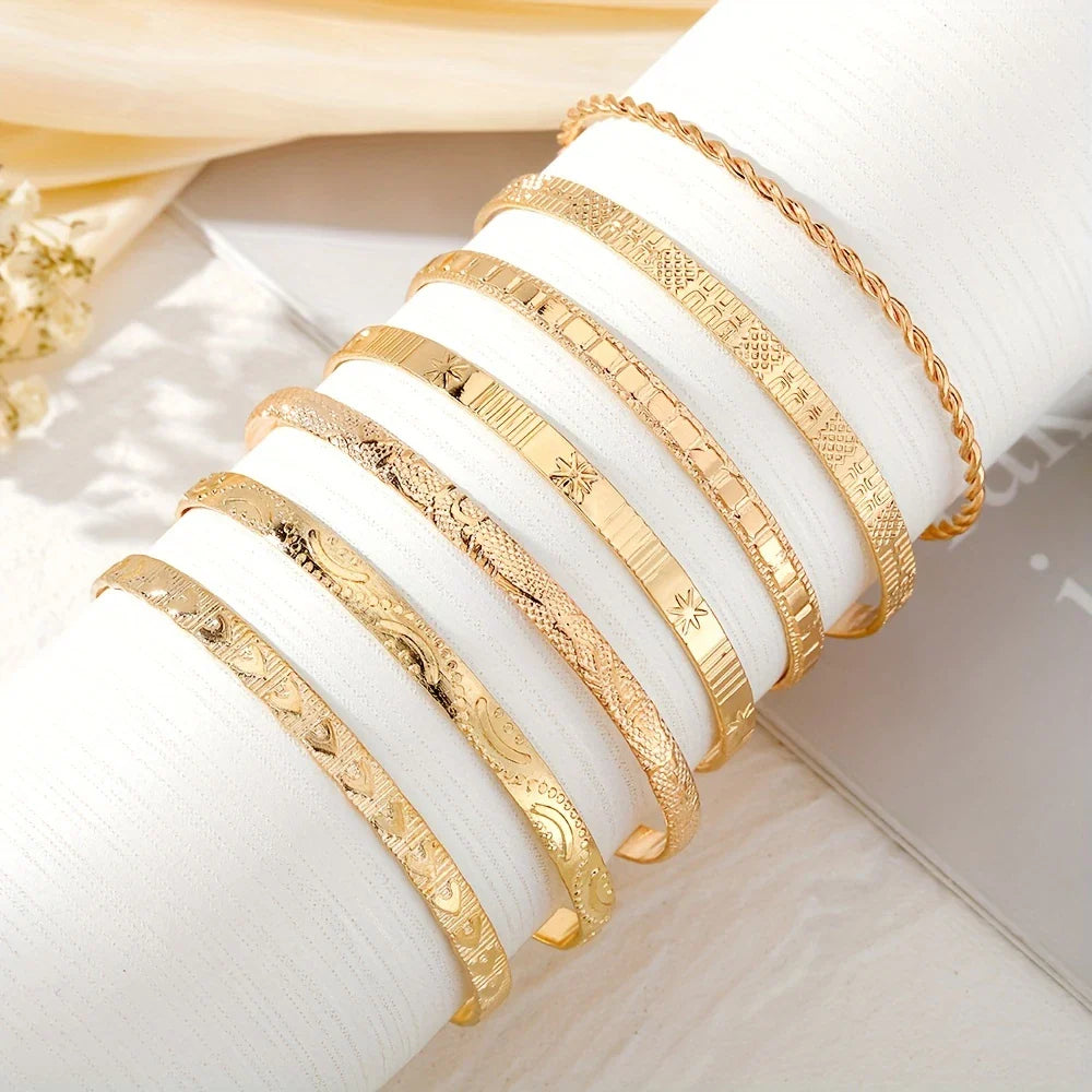 CELESTINA AURA™ — 7PCS LUXURY METAL SIX-POINTED STAR BRACELET SET