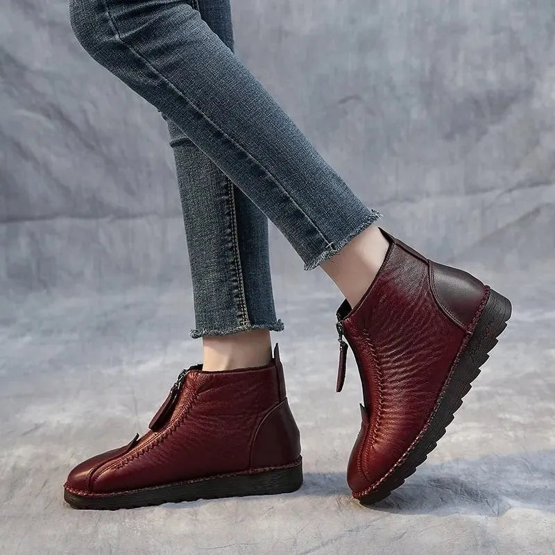 ABBY™ LEATHER NON-SLIP ANKLE SNOW BOOTS
