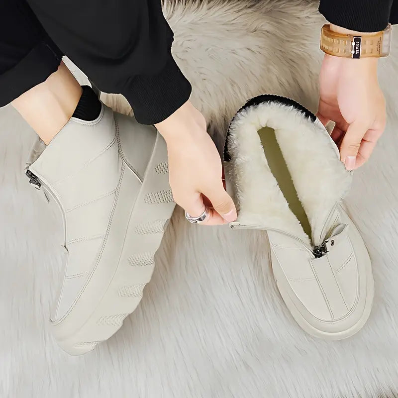 PINEBROOKâ„¢ WATERPROOF FUZZY LINED WINTER BOOTS