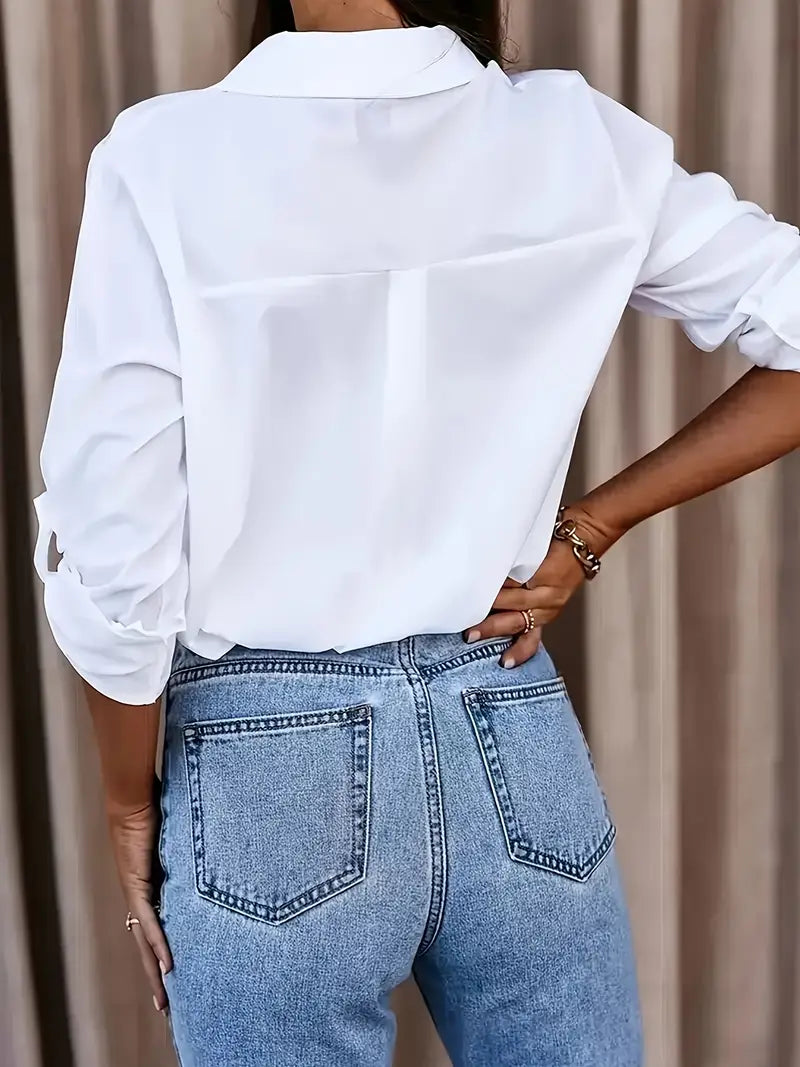 SERA™ BUTTON-FRONT BLOUSE