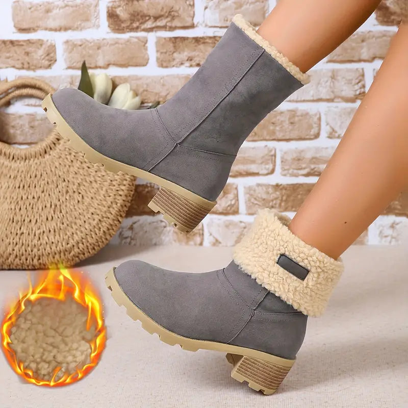 BRIERFIELD™ PLUSH LINED CHUNKY HEEL WINTER BOOTS