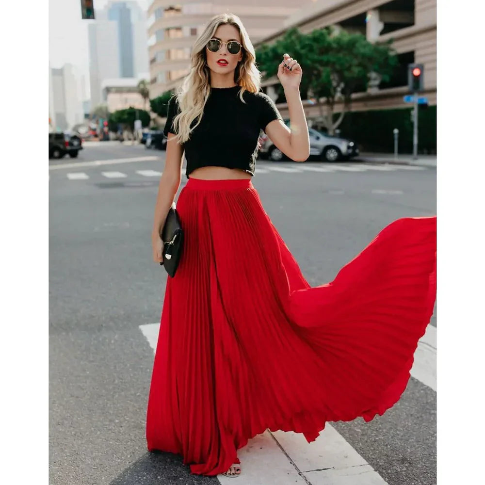 LYRISA™ PLEATED MAXI SKIRT
