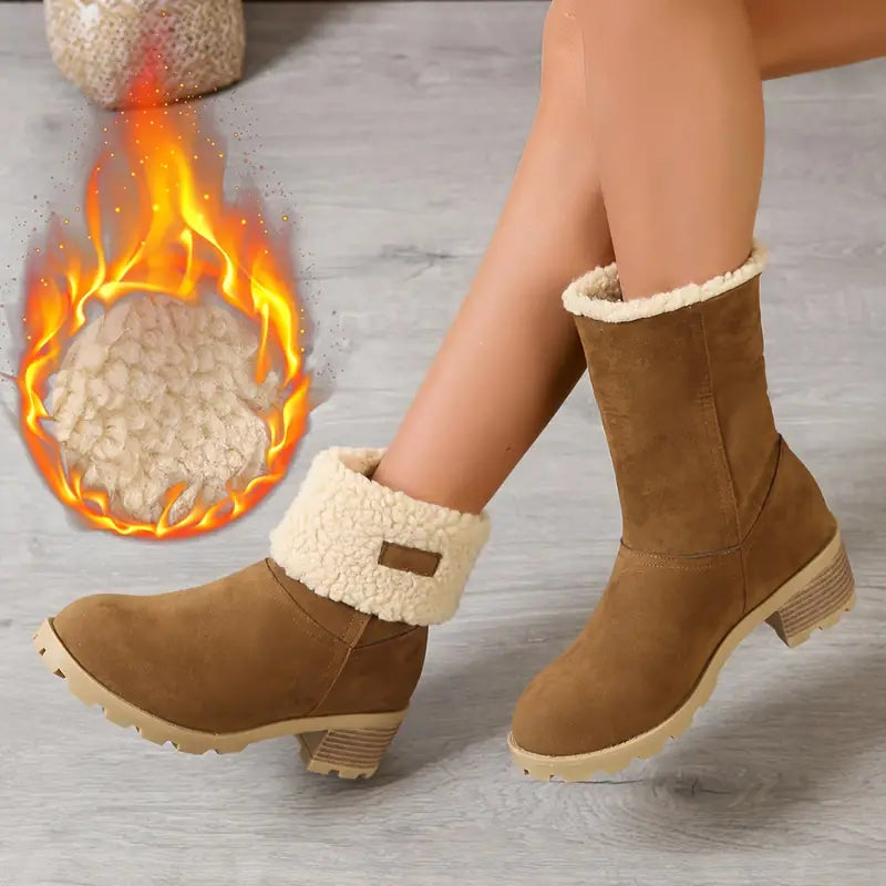 BRIERFIELD™ PLUSH LINED CHUNKY HEEL WINTER BOOTS