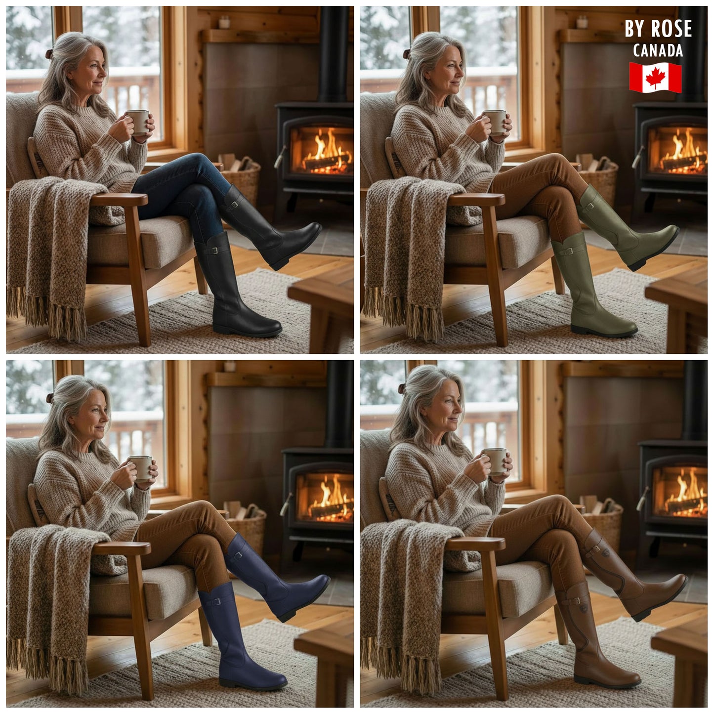 AQUAVIVA™ CASUAL WATERPROOF LEATHER SNOW BOOTS