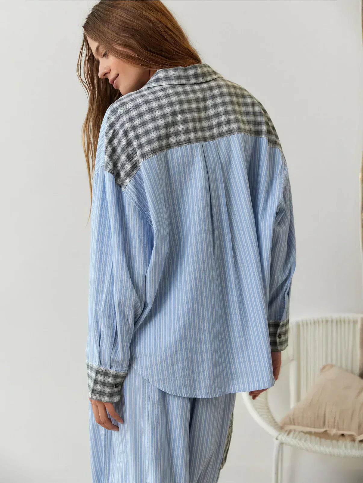 CARTER™ WOMEN'S 2-PIECE PYJAMA SET: LONG SLEEVE BUTTON SHIRT AND TROUSERS