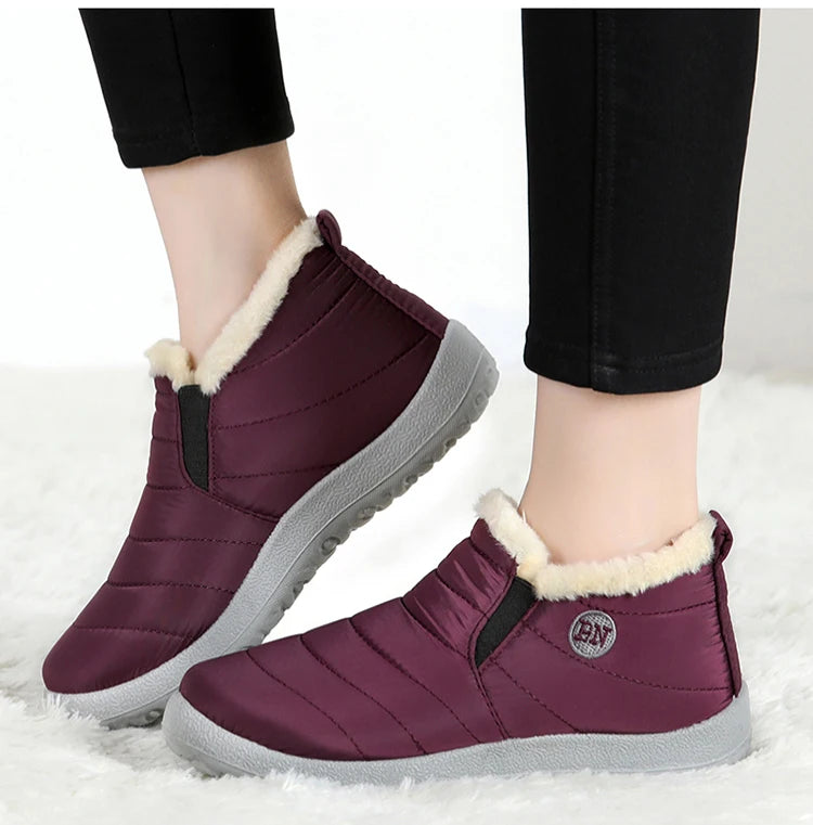 ARCTICâ„¢ COZY WARM WATERPROOF FUR SLIP ON BOOTS