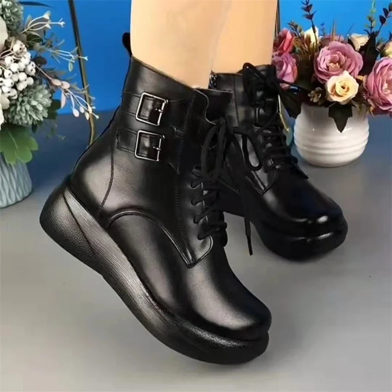 ARIA™ WOMEN'S SOFT LEATHER MARTIN ANKE BOOTS