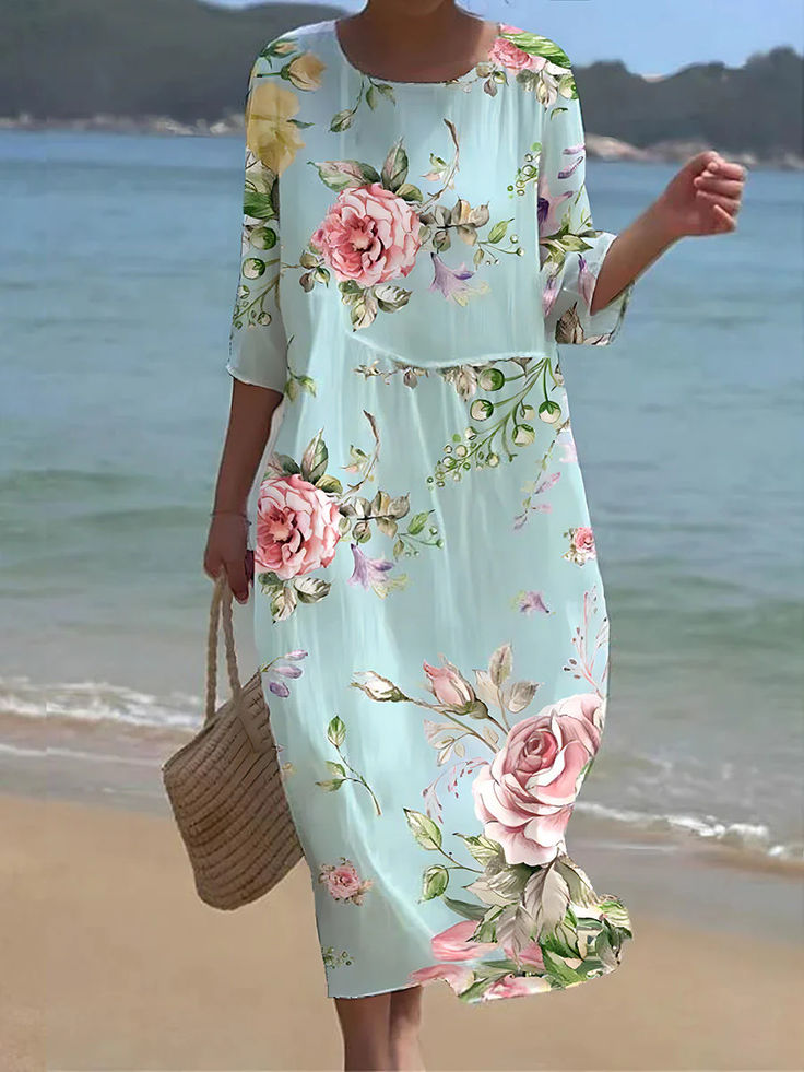 REGINA™ ELEGANT FLOWERED DRESS