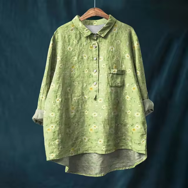 AKIRA™ COLORFUL SPRING FLORAL CASUAL SHIRT