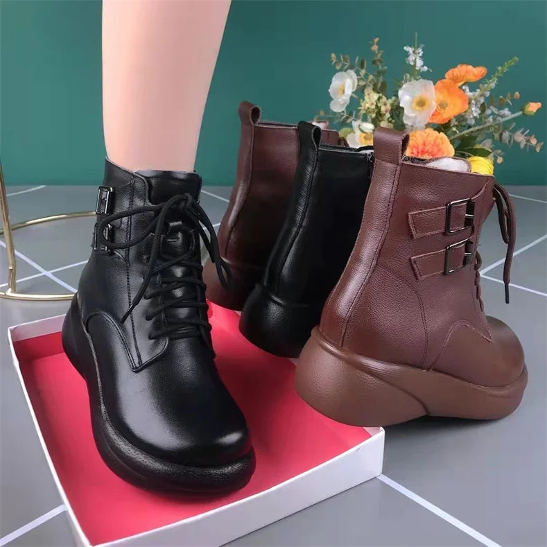 ARIA™ WOMEN'S SOFT LEATHER MARTIN ANKE BOOTS