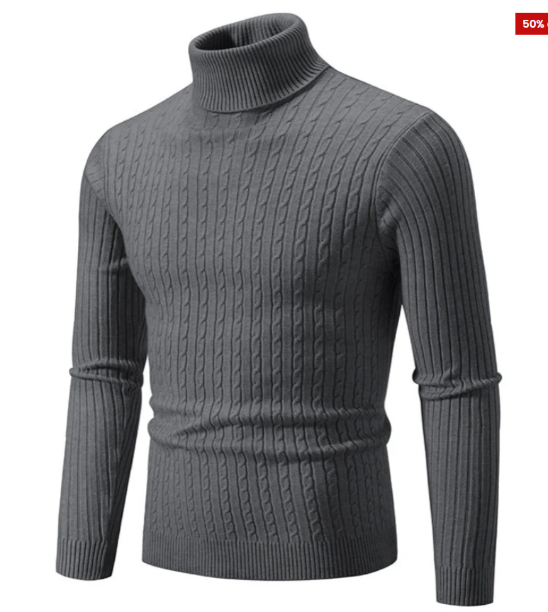 MONCTON™ COOPER RIBBED ONE-COLOUR TURTLENECK SWEATER