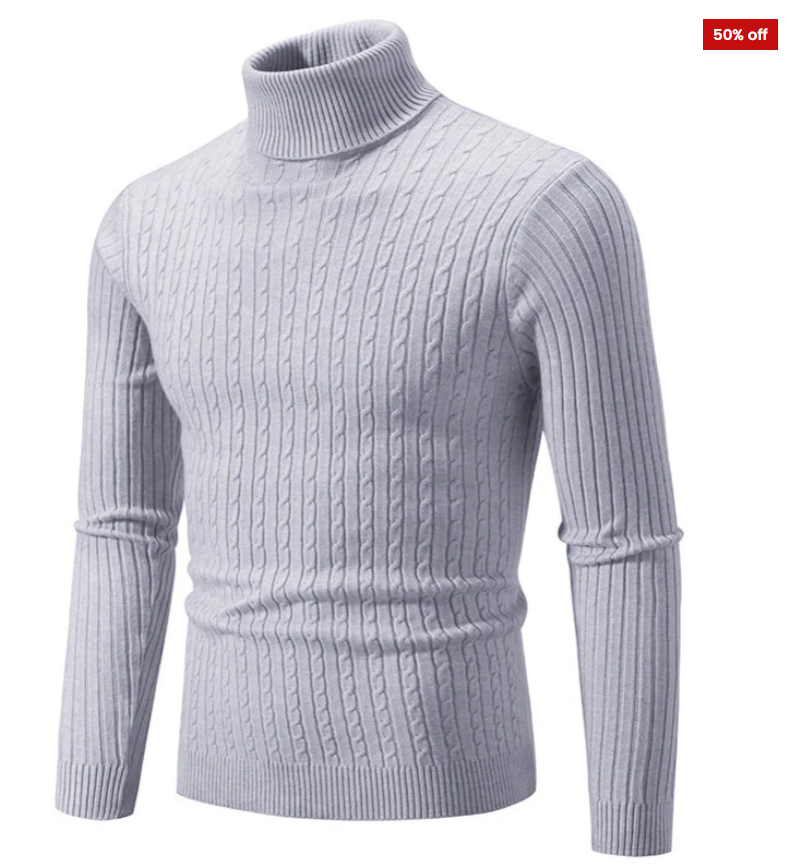 MONCTON™ COOPER RIBBED ONE-COLOUR TURTLENECK SWEATER