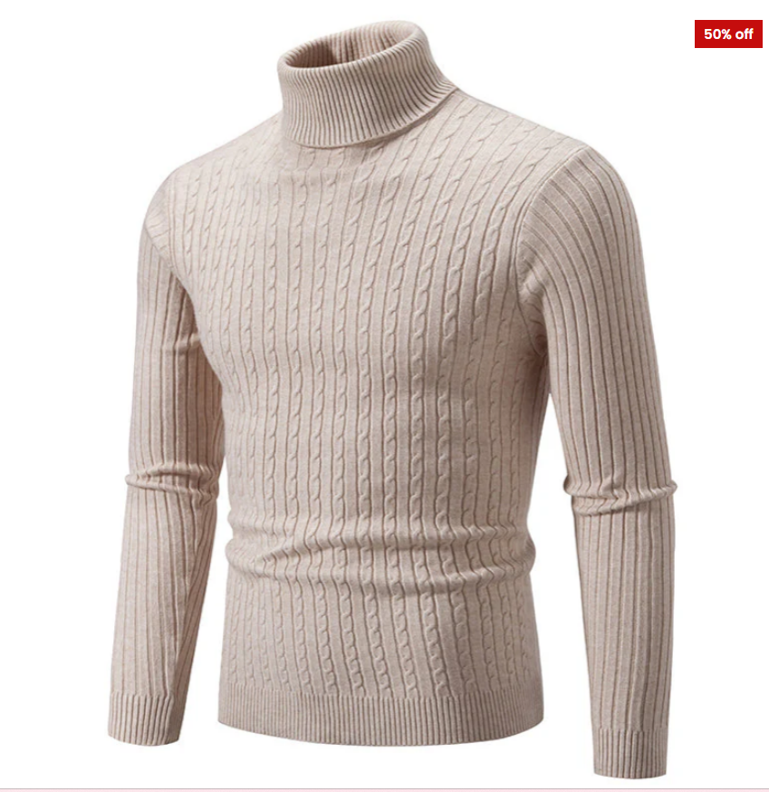 MONCTON™ COOPER RIBBED ONE-COLOUR TURTLENECK SWEATER
