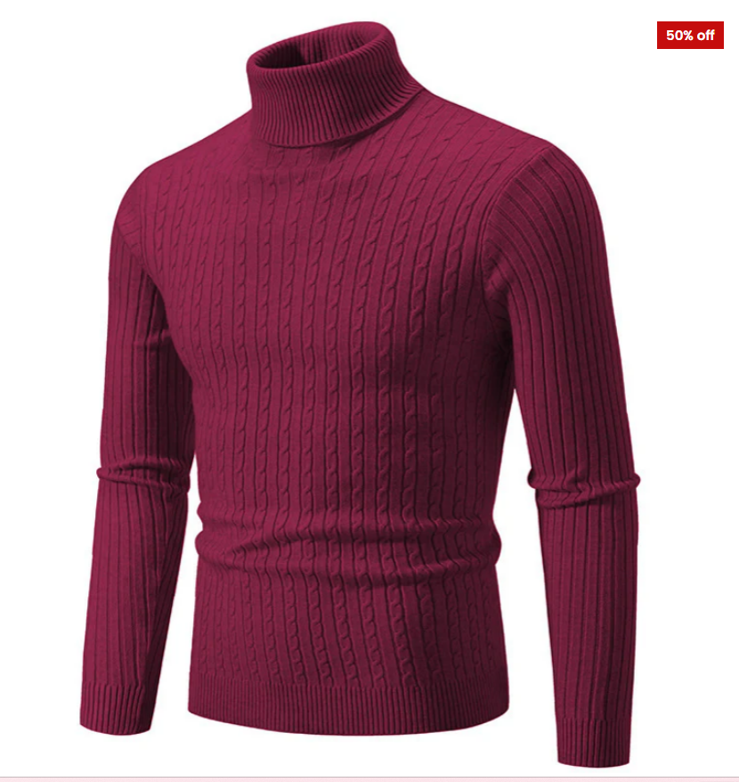 MONCTON™ COOPER RIBBED ONE-COLOUR TURTLENECK SWEATER