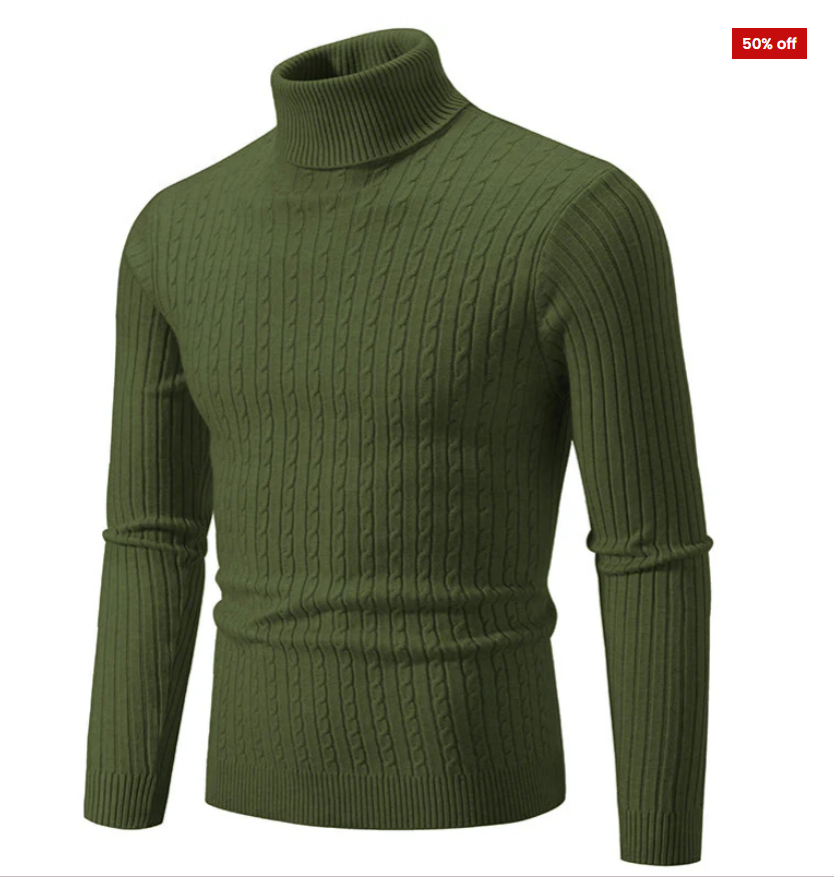 MONCTON™ COOPER RIBBED ONE-COLOUR TURTLENECK SWEATER