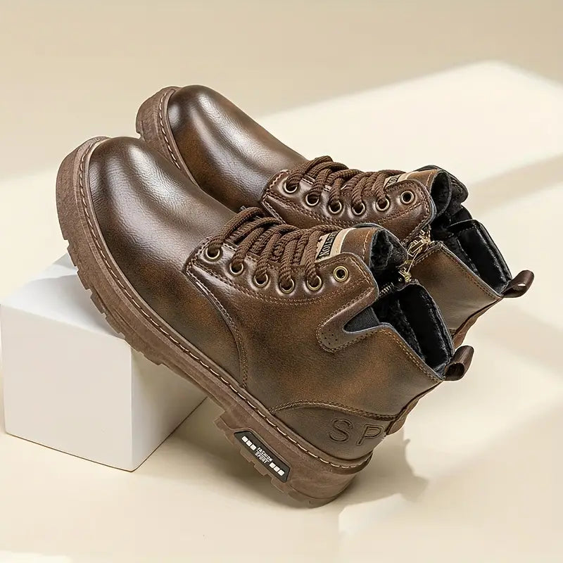 SWASTIKA™ LACE-UP VINTAGE WINTER BOOTS