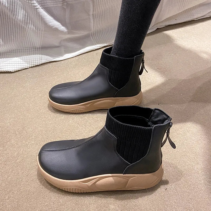 WOMEN'S ORTHOPEDIC THICK SOLE ANKLE BOOTS - BEST SELLER CANADA 2025