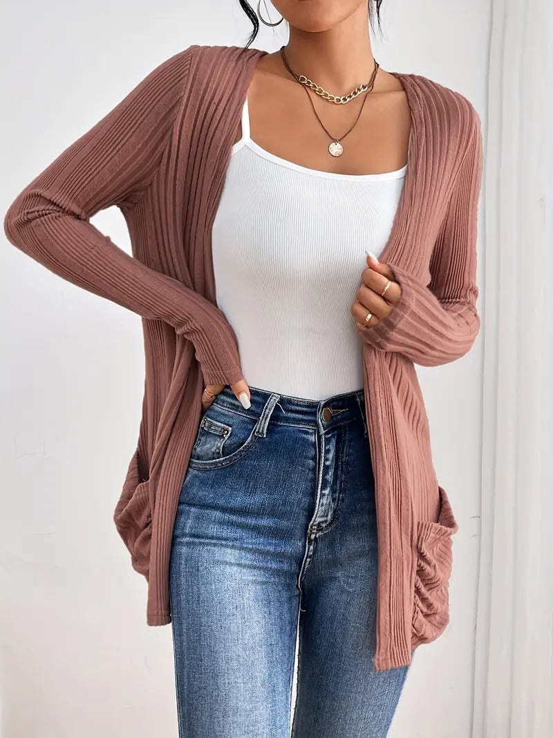 ZOEY™ RIBBED CARDIGAN