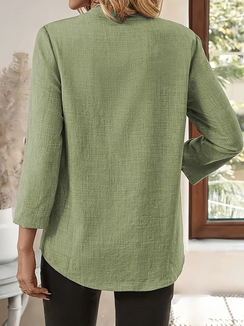 LIVIA™ V-NECK BLOUSE