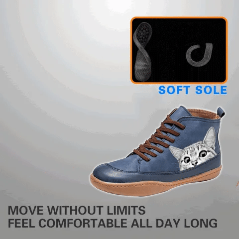 LARA™ WOMEN'S CAT PRINTED ANKLE BOOTS