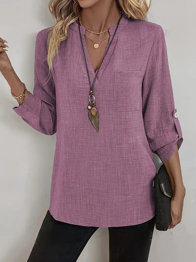 LIVIA™ V-NECK BLOUSE