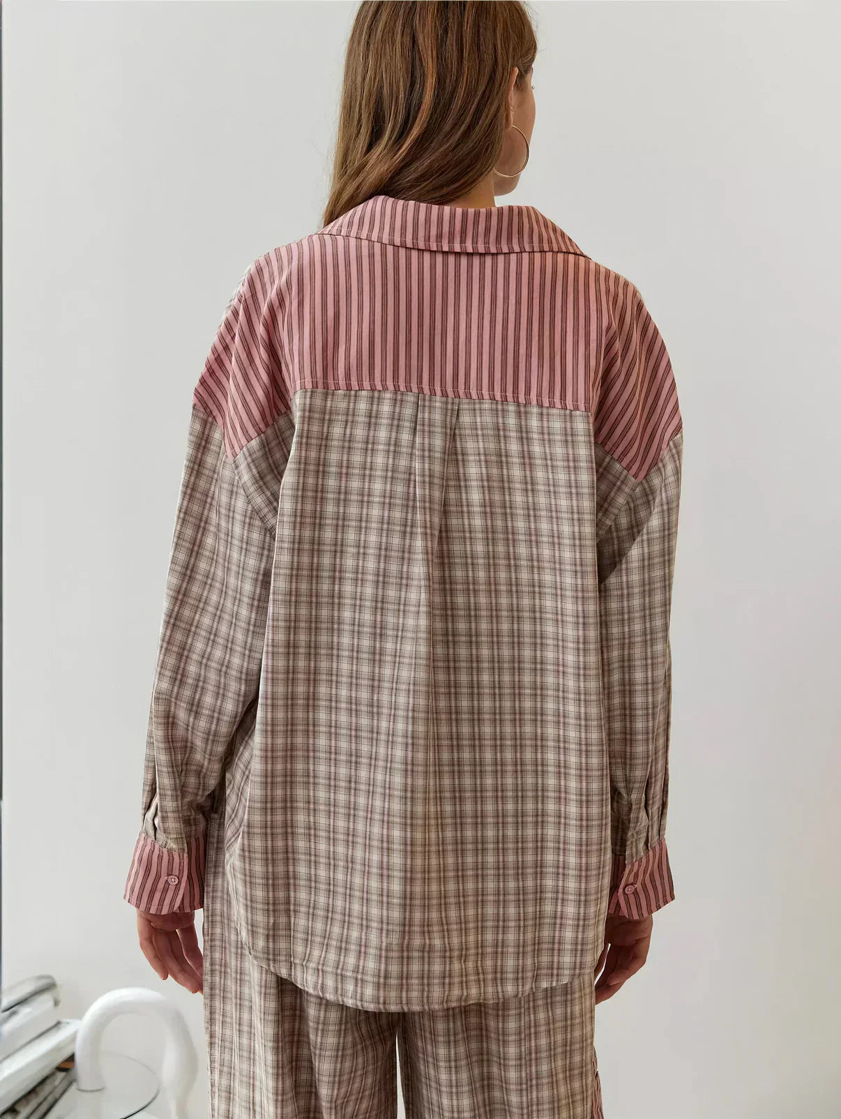 CARTER™ WOMEN'S 2-PIECE PYJAMA SET: LONG SLEEVE BUTTON SHIRT AND TROUSERS