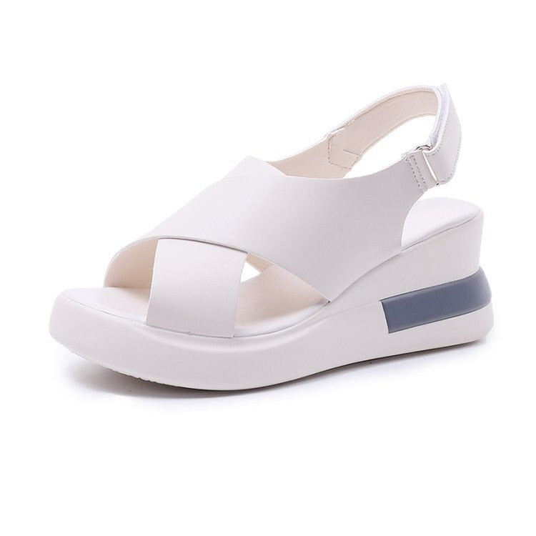 NOBEL PREMIUM CASUAL LEATHER PLATFORM SANDALS