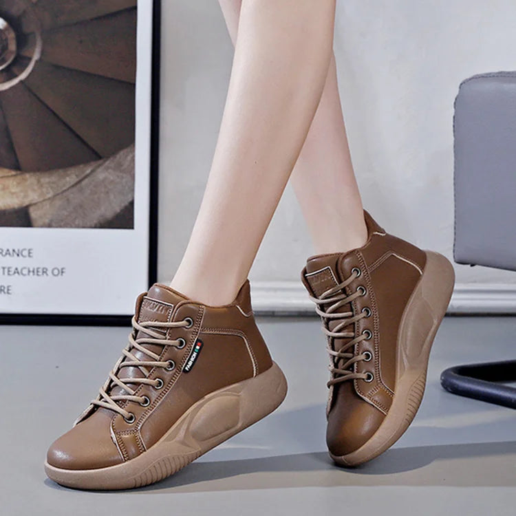 WOMEN'S PREMIUM HIGH TOP THICK SOLE BOOTS - 2025 CANADA BEST SELLER