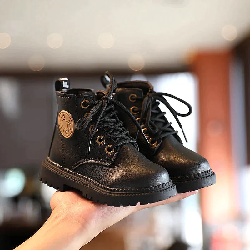 KIDS LEATHER NON-SLIP WARM BOOTS 2025