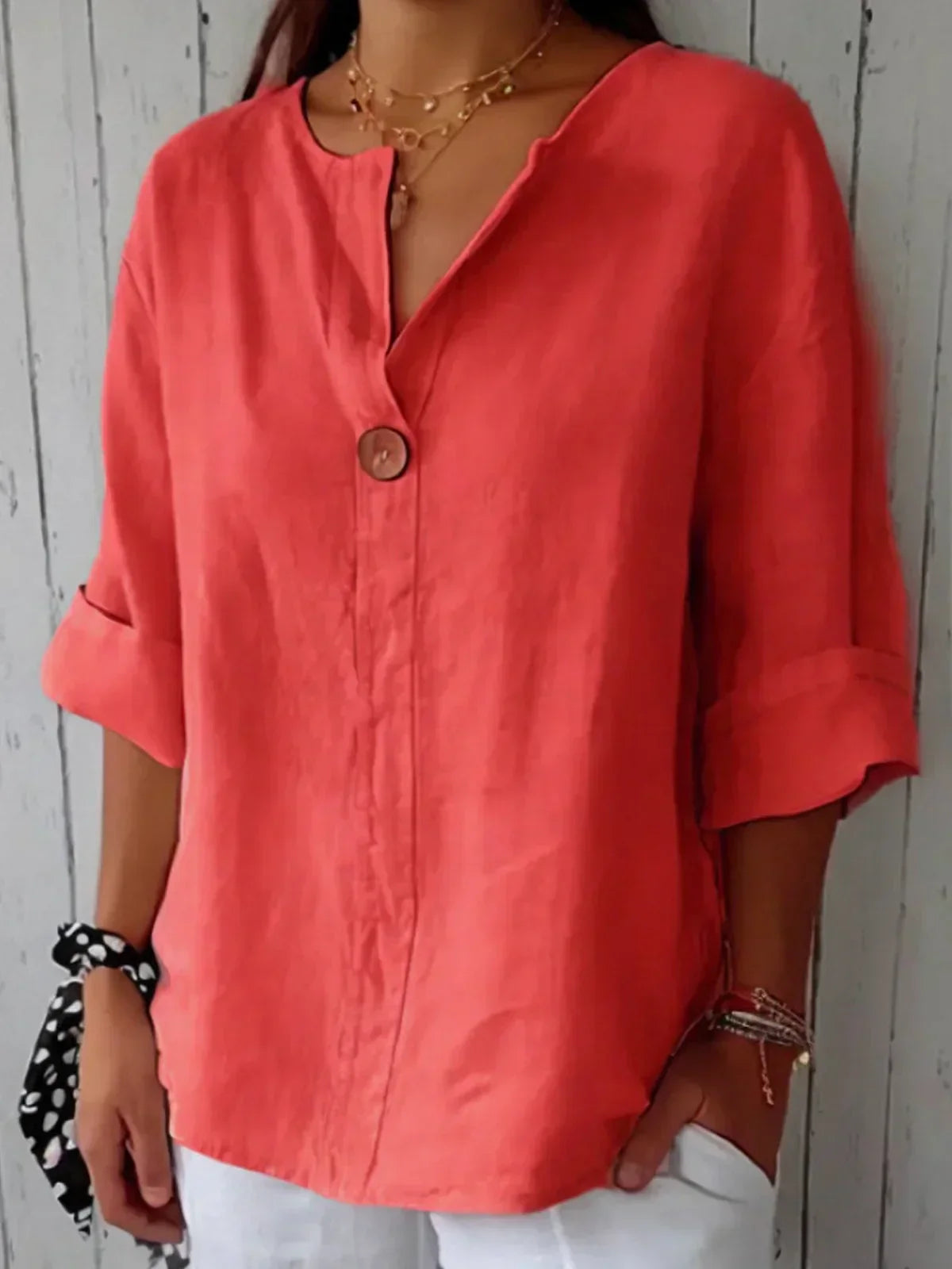 MILA™ CASUAL V-NECK BLOUSE