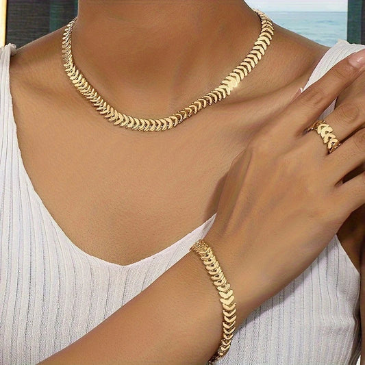 SOLARA BLOOM™ — 3PCS WOMEN’S NECKLACE, BRACELET & RING SET