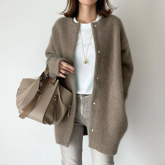 WHIT™ BUTTONED KNIT CARDIGAN WITH LONG SLEEVES
