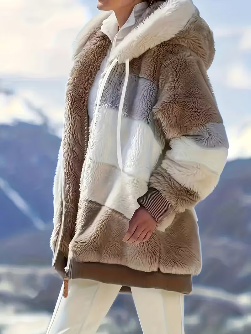 SIENNA™ WOMEN'S COZY FUR-TRIMMED HOODED JACKET