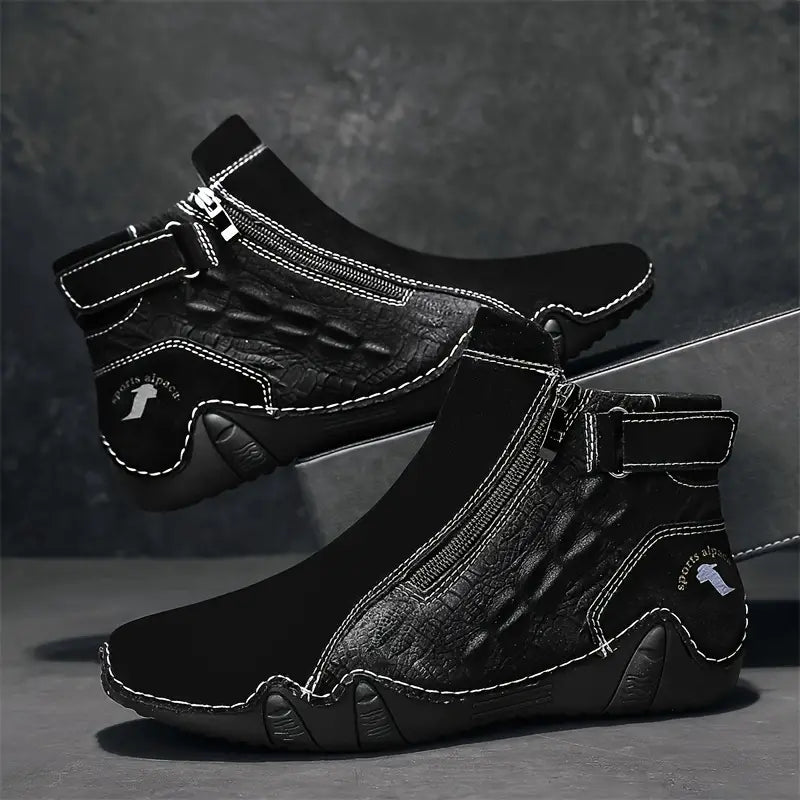 CRANBROOK™ MEN'S STYLISH SOLID COLOR ZIPPER BOOTS