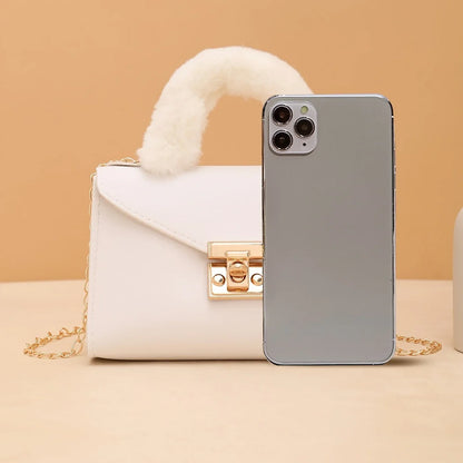 FURÉLLE CHIC™ — AUTUMN SOFT PLUSH FAUX FUR HANDBAG