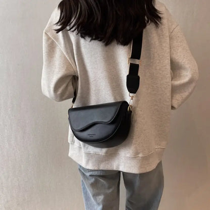 ELEANOR™ VINTAGE SOLID COLOR SADDLE BAG