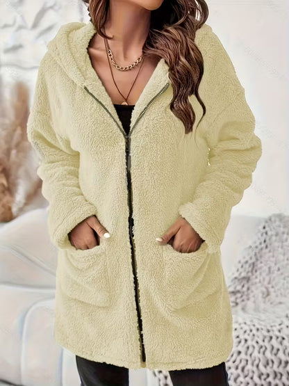 KAYLA™ PLUS-SIZE WOMEN'S WINTER PLUSH HOODED JACKET