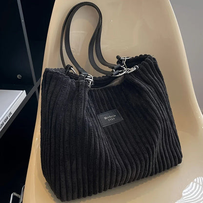 VIVA MUSE™ — SOLID COLOR SEXY CORDUROY TOTE SHOULDER BAG