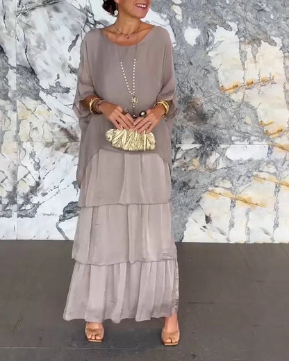 LONG DRESS WITH ARTISTIC DESIGN AND ORIGINAL STYLE