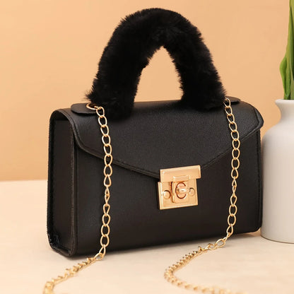 FURÉLLE CHIC™ — AUTUMN SOFT PLUSH FAUX FUR HANDBAG
